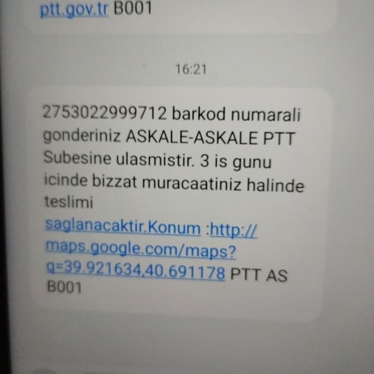 PTT Kargo'nun Teslimat Sorunu