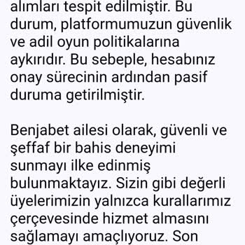 Benjabet Sitesinde Haksız Kazanç Ve Oyalama Taktikleri