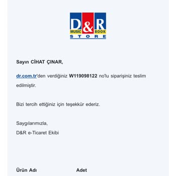 Kargo Teslim Edilmedi: D&R Sipariş Sorunu