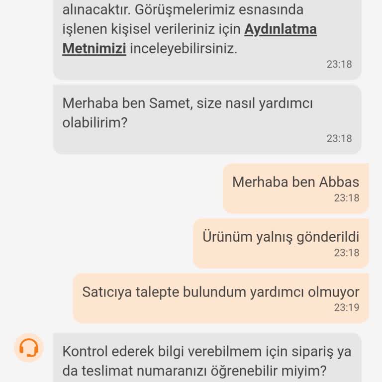 Yanlış Gönderilen Sipariş Ve Yetersiz Destek