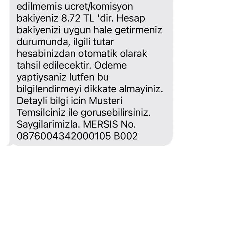TEB Bankası'ndan Hesap Olmayan Müşteriye Yanlış Komisyon Mesajı
