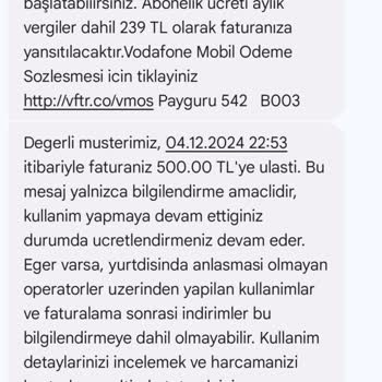 Vodafone İzinsiz Abonelik Ve İade Sorunu