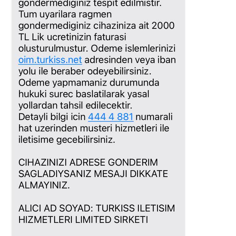 Yanlış Fatura Ve Hukuki Tehditlerle Mağduriyet