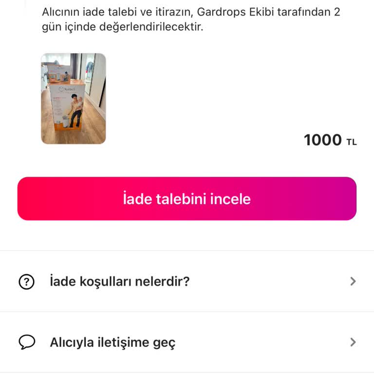 Gardrops İade Sürecinde Uzayan Bekleyiş