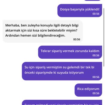 Getir'de Eksik Su Siparişi Ve Yetersiz Destek