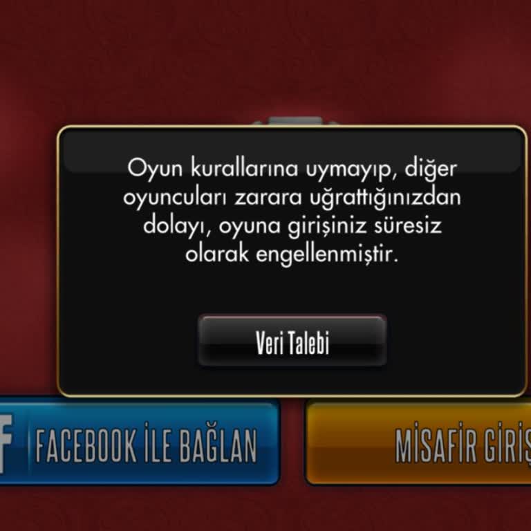 Okeyplus.com Haksız Ban Nedeniyle Oyun Erişimi Engellendi!