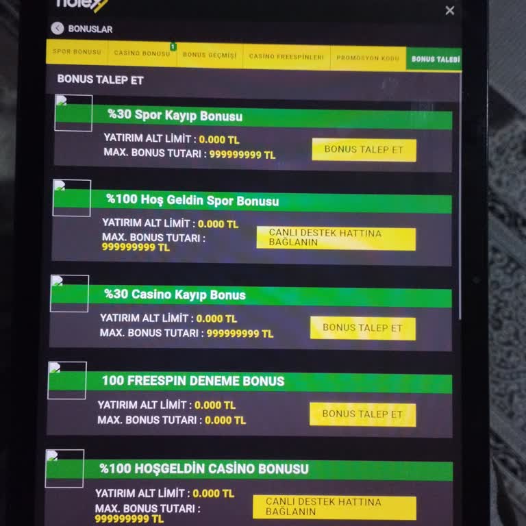 Holeyy.net Sitesinde Kayıp Bonusu Talebi