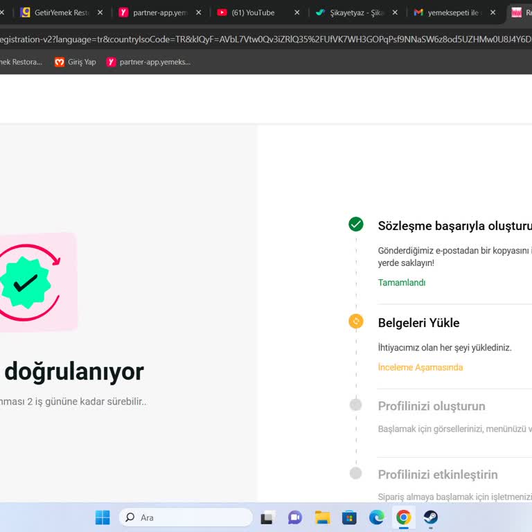 Yemek Sepeti Partner Sürecinde Tıkanıklık