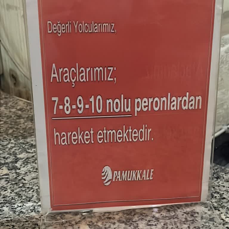 Pamukkale Turizm İle İletişim Sorunu Ve Peron Karmaşası