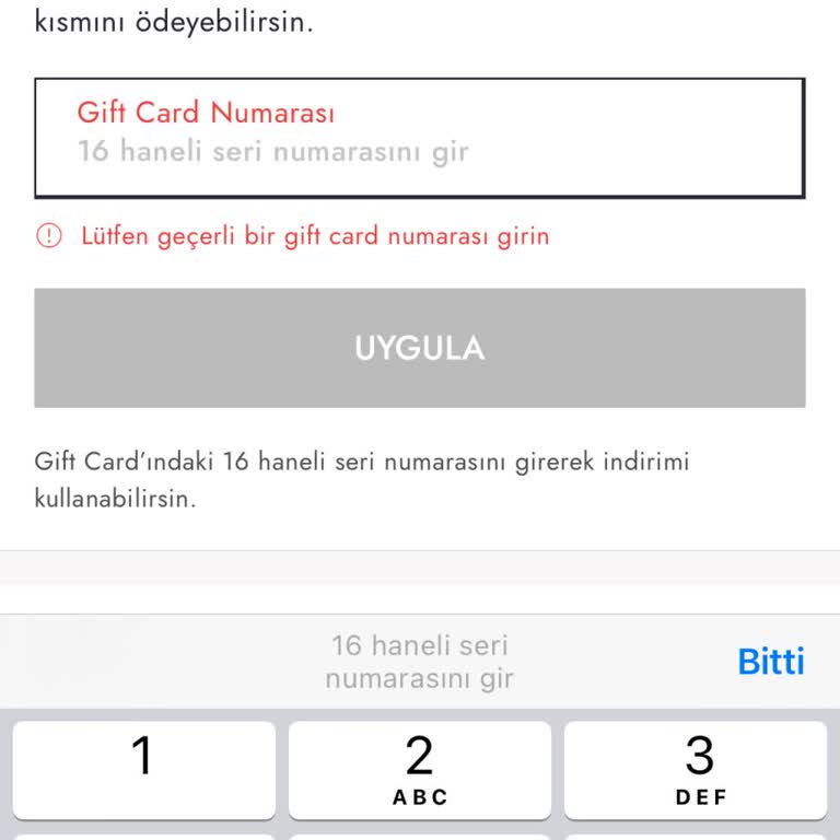 Hediye Çeki Kullanılamıyor, Müşteri Hizmetleri Cevap Vermiyor