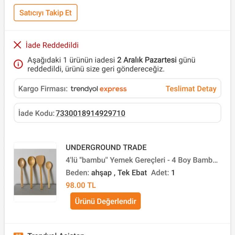 Trendyol Yanlış Ürün Gönderimi Ve İade Sorunu!