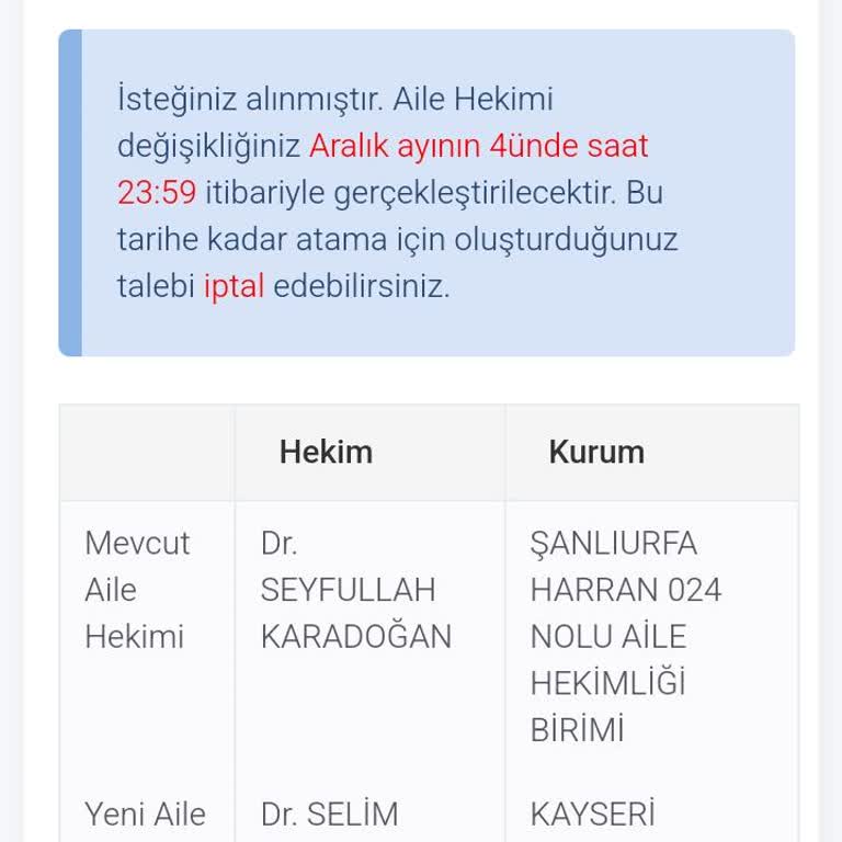 Sistemde Görünmeyen Aile Hakimliği Değişikliği