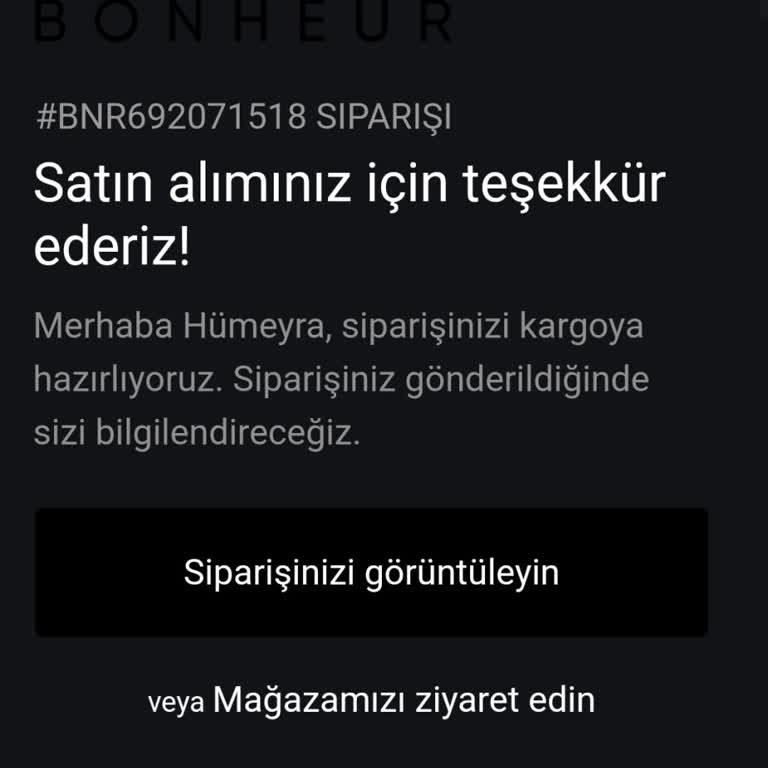 Bonheur: Alışveriş Sonrası İletişim Hayal Kırıklığı