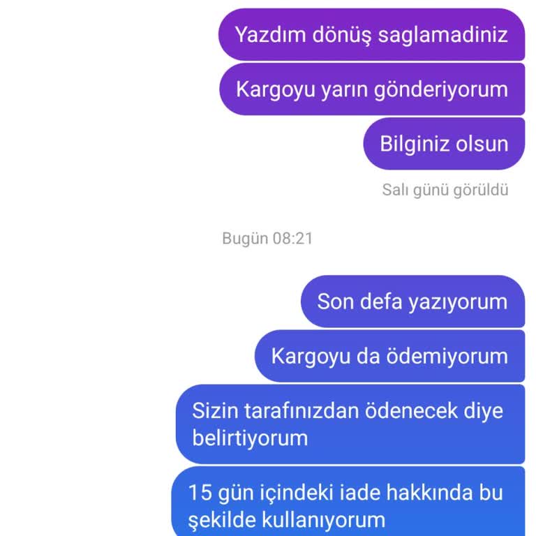 Eksik Ve Kusurlu Ürün Teslimatı