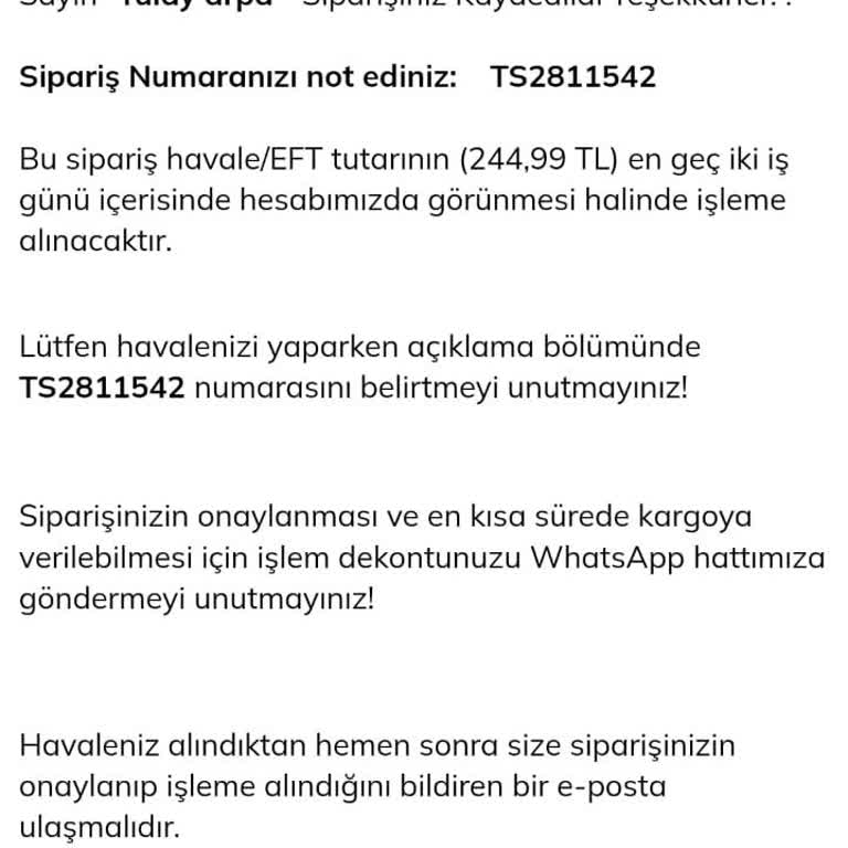 Sipariş Sonrası İletişimsizlik Ve Ürün Teslimat Sorunu