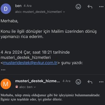 Evkur'da Ödeme Planı Ve Müşteri Hizmetleri Sorunu