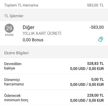Yüksek Kart Aidatı Ve Yetersiz Müşteri Hizmetleri