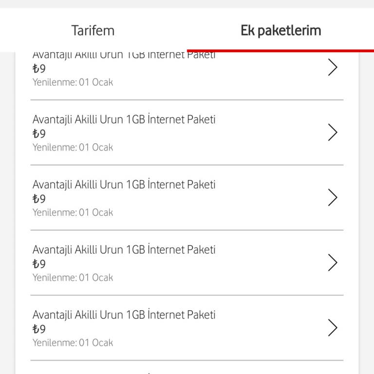 Ekstra Paketlerin İptal Sorunu