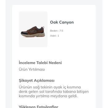 Skechers Ayakkabıda Erken Yırtılma Ve İade Sorunu