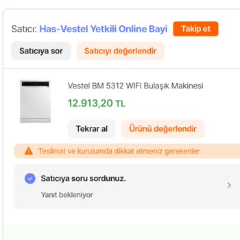 Horoz Lojistik Vestel Bulaşık Makinesi Kayboldu: Ne Ürün Var Ne De Bilgi