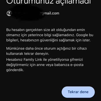 Google Hesabına Erişimde Çift Doğrulama Sorunu