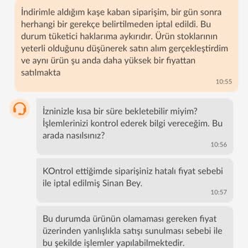 İptal Edilen Sipariş Ve Yanıltıcı Fiyatlandırma