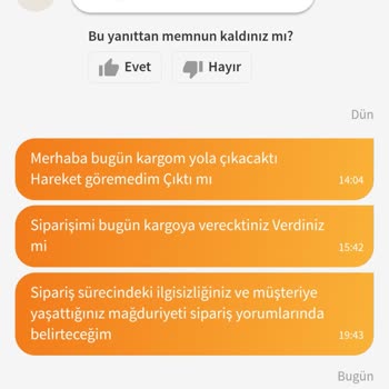 Kargolanmayan Sipariş Ve İletişimsizlik Sorunu