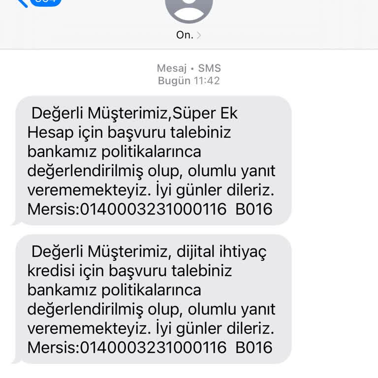 Onaylanmayan Kredi Ve Avans Başvuruları