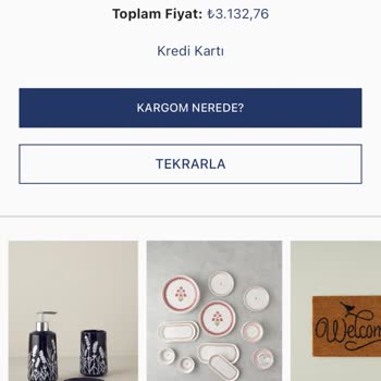 English Home Siparişim Nerede?