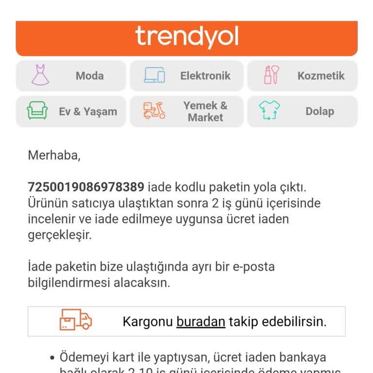 Trendyol'da Tüketici Haklarına Uygun Olmayan İade Süreci
