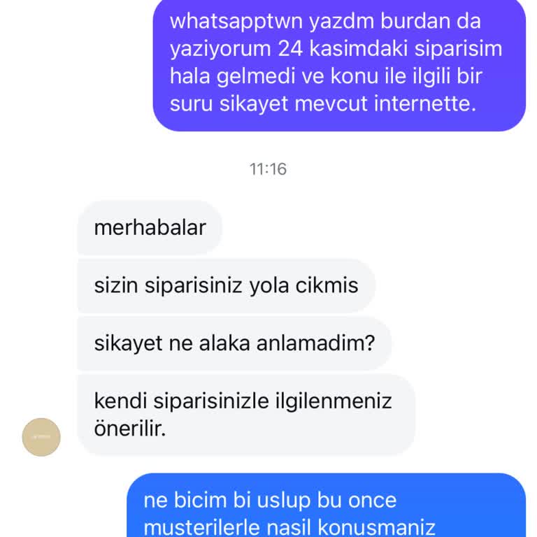 Geciken Sipariş Ve Kötü İletişim Deneyimi