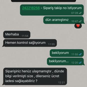 Siparişim Gönderilmiyor, Sürekli Oyalama!