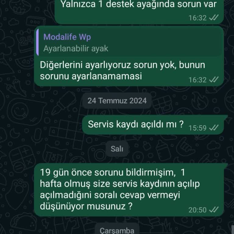 Modalife Servis Hizmetlerinde Sürekli Gecikme Ve İlgisizlik