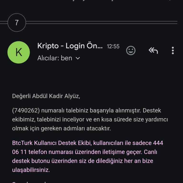 BTC Türk Hesabına Erişim Sorunu