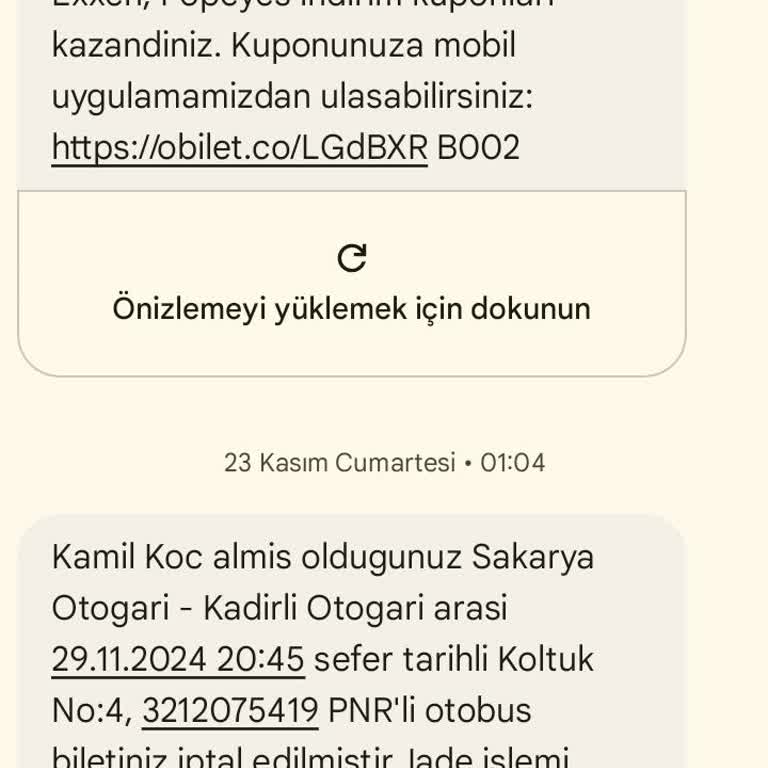 İade Edilmeyen Bilet Ücreti Ve Ulaşılamayan Müşteri Hizmetleri