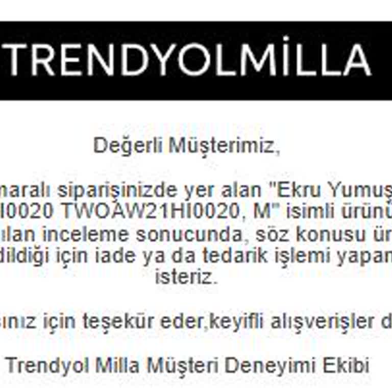 Eksik Ürün Ve Güven Kırıklığı