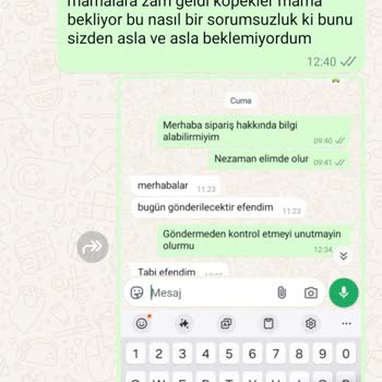Sipariş Sorunu Ve Yanıltıcı Bilgilendirme
