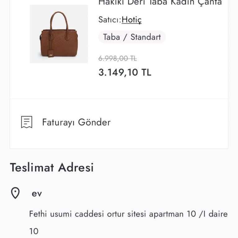 Boyner'den Çanta Teslimatında Gecikme