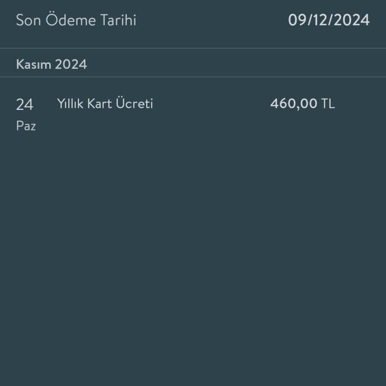 Beklenmedik Kart Ücreti Şoku