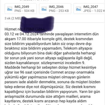 Comnet Bağlantı Sorunu Ve Müşteri Hizmetleri Erişimsizliği
