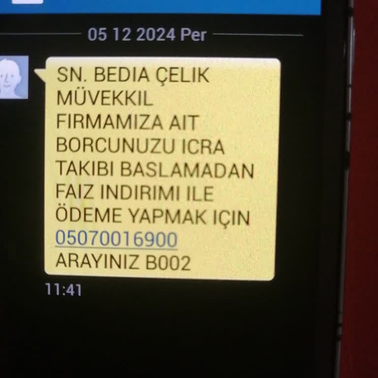 Hukuksuz Borç Talebi Ve Yanıltıcı Mesajlar