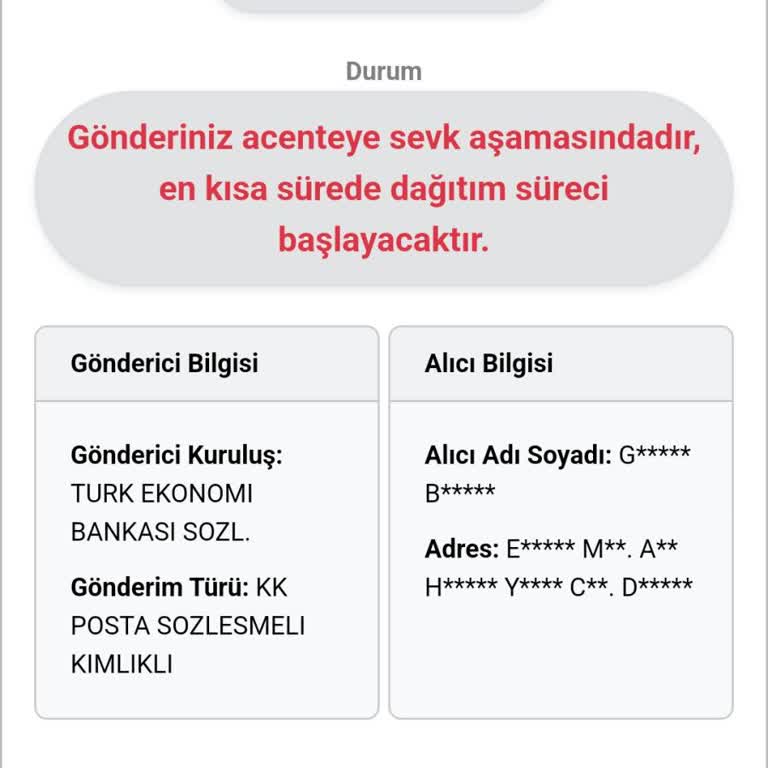 Kredi Kartımın Teslimatında Gecikme