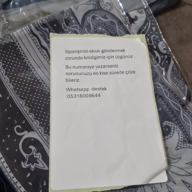 Eksik Ürün Ve İletişim Sorunu
