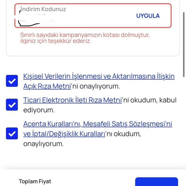 Pazarama Tatil'de Kullanılamayan İndirim Kuponu Sorunu