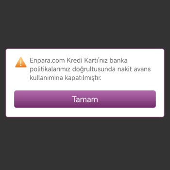 Enpara Kredi Kartı Nakit Avans Sorunu