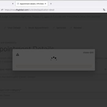 Unable to Access VFS Global Belgium Visa Appointment System for Weeks