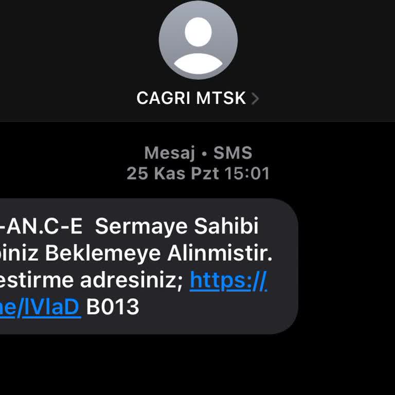 Bilinmeyen Kurumdan Gelen Mesajla İlgili Endişelerim