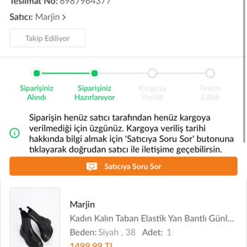 Trendyol Siparişimde İletişim Eksikliği Ve Gecikme Sorunu