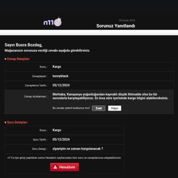 N11 Ve Satıcıdan Bilgilendirme Eksikliği Ve Sipariş İptali Sorunu