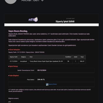 N11 Ve Satıcıdan Bilgilendirme Eksikliği Ve Sipariş İptali Sorunu